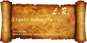 Ligeti Rafaella névjegykártya